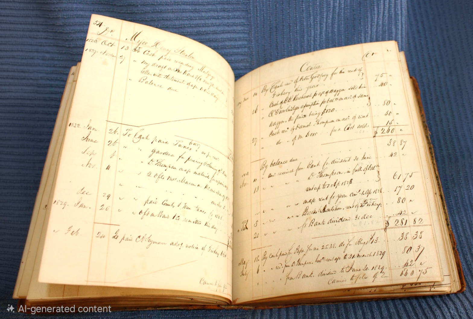 Trowbridge account ledger